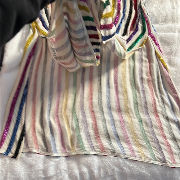 Caroline Constas Sequin Striped Dress, S - Picture 4 of 7